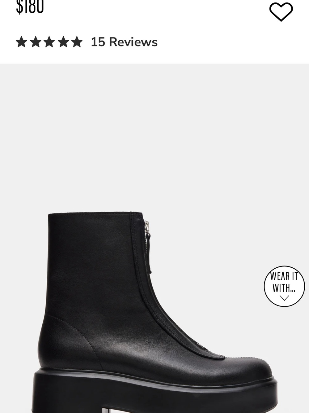 Steve Madden Black Leather Platform Ankle Boots